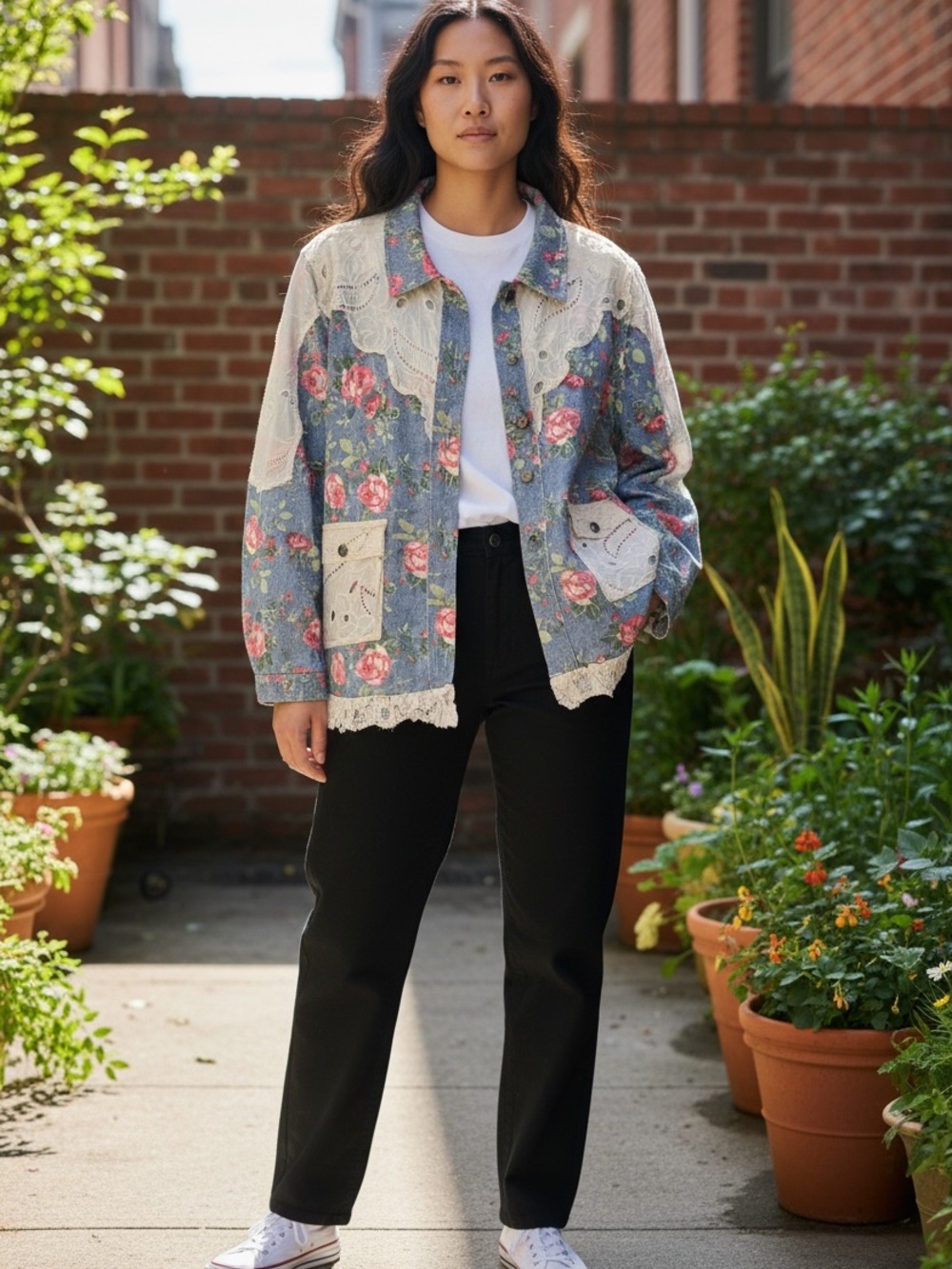 POL Floral Lace Trim Jacket
Size Small. BRAND NEW WITHOUT TAGS